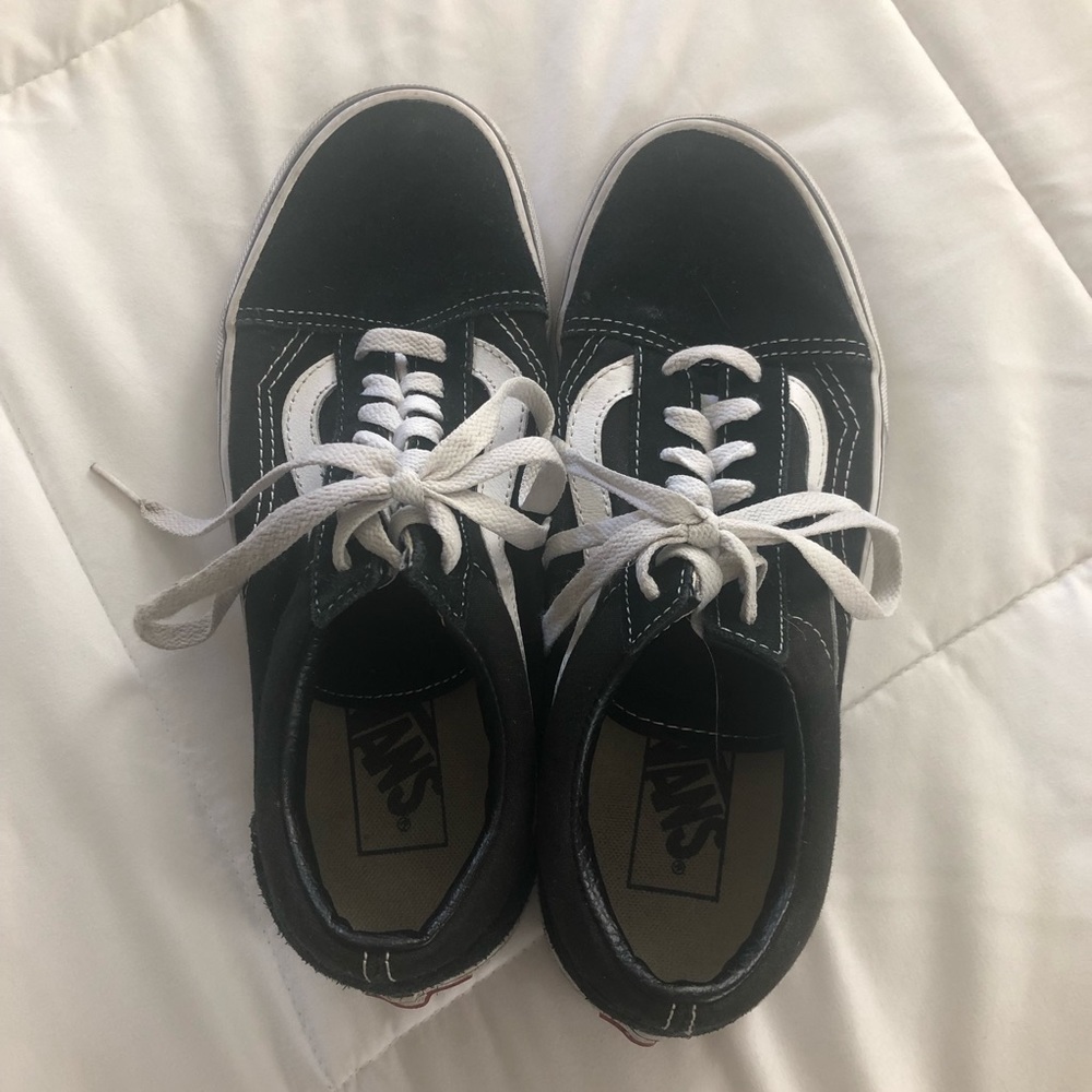 Black old school vans! Hardly worn!
